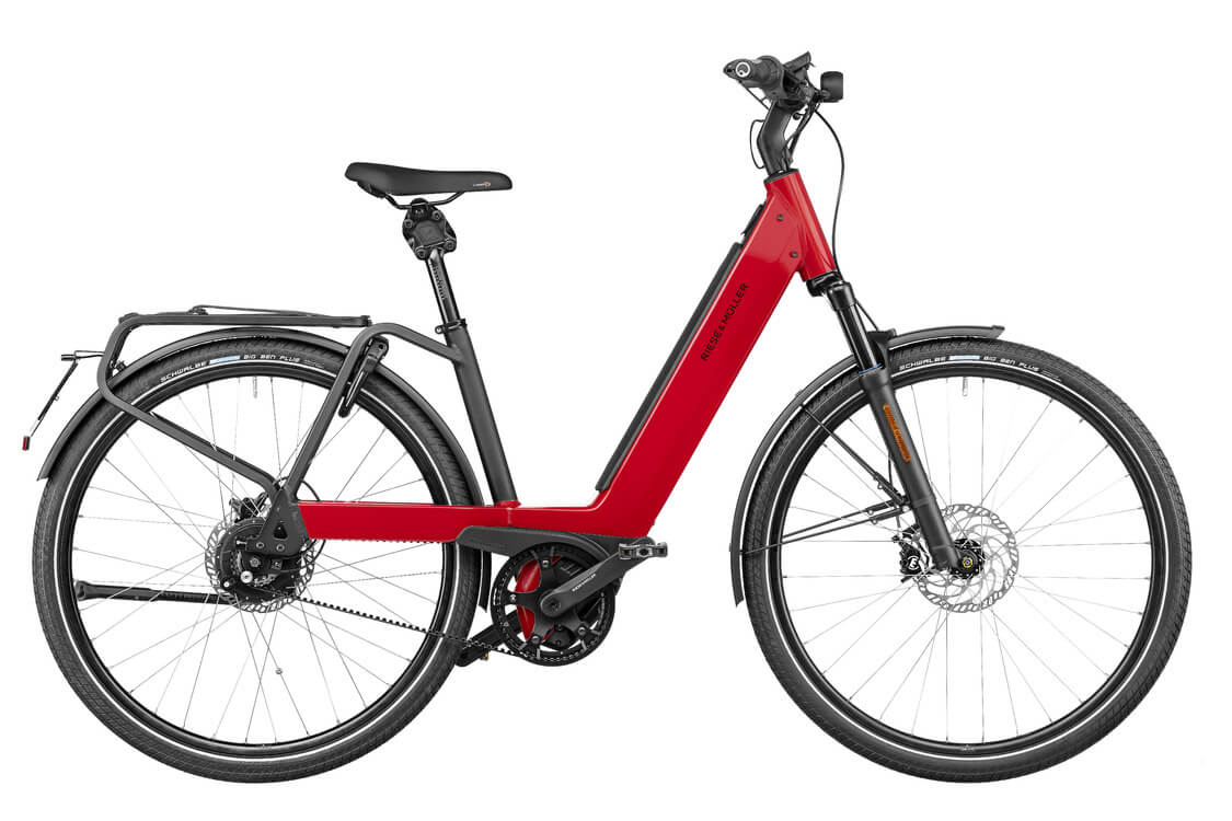 RM Nevo vario 47 cm (28") '23 piros elektromos kerékpár (625Wh, Intuvia, comfort kit, zár táskával)