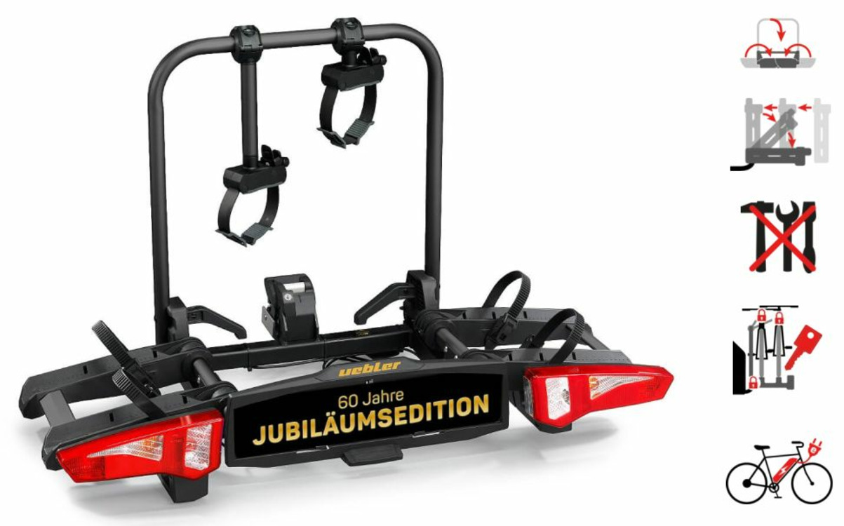 Uebler i21 Z60 kerékpárhordozó, 60 fokban ledönthető Jubileumi kiadás