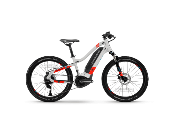 Haibike HardFour 34 cm '21 fehér/narancs/cián elektromos kerékpár