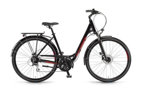 Winora Domingo 24disc US50 cm '21 fekete/piros hagyományos kerékpár