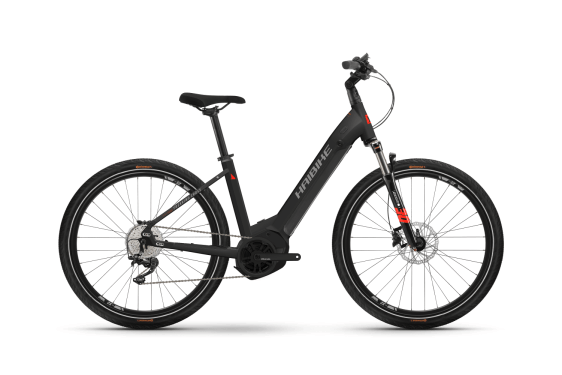 Haibike Trekking 6 Cross i630Wh US54 cm '22 fekete/piros elektromos kerékpár