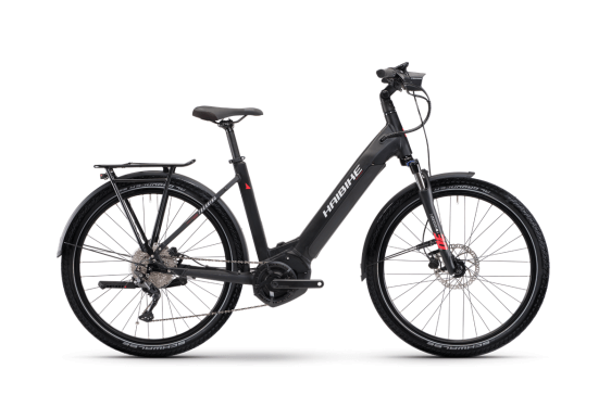 Haibike Trekking 6 i630Wh US46 cm '22 fekete/piros elektromos kerékpár