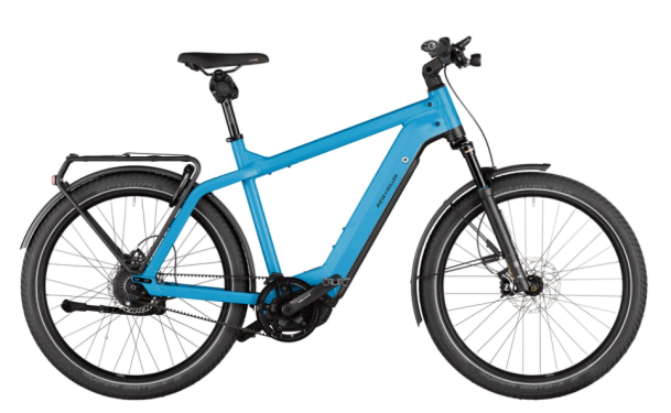 RM Charger3 vario HS 49 cm '22 világoskék elektromos kerékpár (625Wh, Intuvia, kosár nélkül, comfort kit, zár táskával)