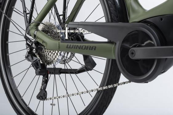 Winora Tria 10 i500Wh US46cm '22 zöld elektromos kerékpár
