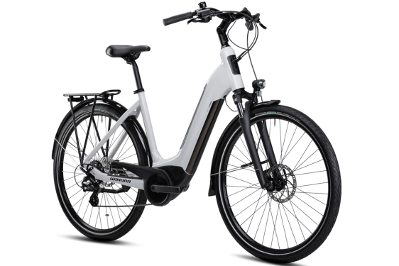 Winora Tria 7eco i400Wh US46cm '22 fehér elektromos kerékpár - bérelhető (vsz: LC2221A08469, Győr)