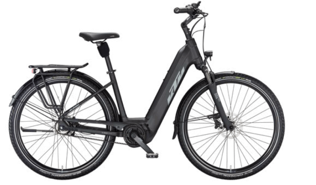 KTM MACINA CITY 610 belt US46 cm '23 fekete elektromos kerékpár