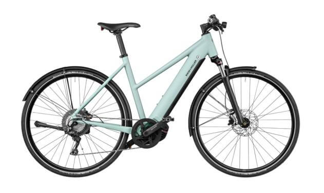 RM Roadster Mixte touring HS TR45 cm '23 zöld elektromos kerékpár (625Wh, Nyon, comfort kit, zár táskával)