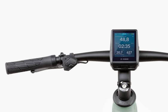 RM Roadster Mixte touring HS TR45 cm '23 zöld elektromos kerékpár (625Wh, Nyon, comfort kit, zár táskával)