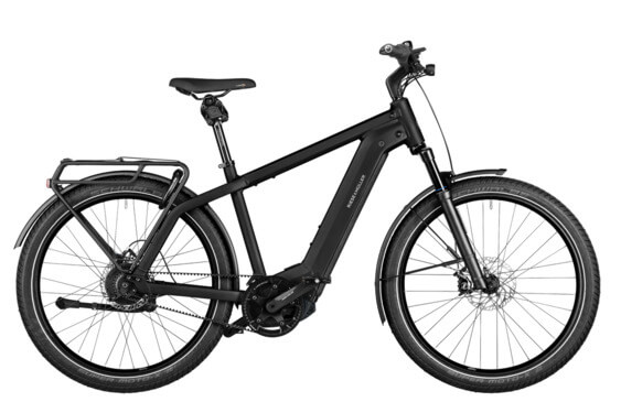 RM Charger4 GT vario HS HE53 cm '24 fekete elektromos kerékpár (750Wh, Kiox 300, ABS, Elsőcsomagtartó táskával, Zár táskával)