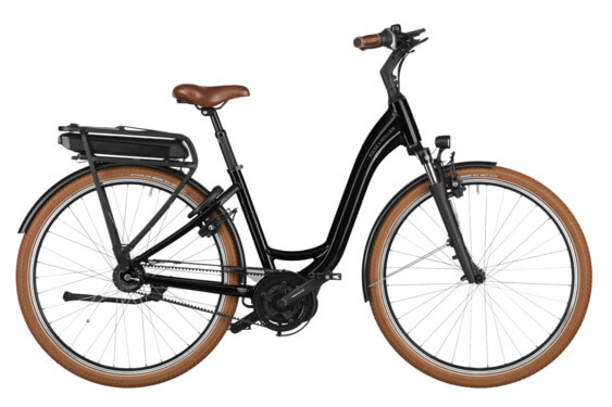 RM Swing4 silent US51 cm '24 fekete elektromos kerékpár (500Wh, Kiox 300 Első kosár, Zár táskával)