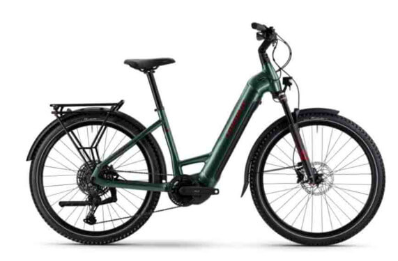 Haibike TREKKING 5 LOW i720Wh US38cm '25 olíva-piros elektromos kerékpár