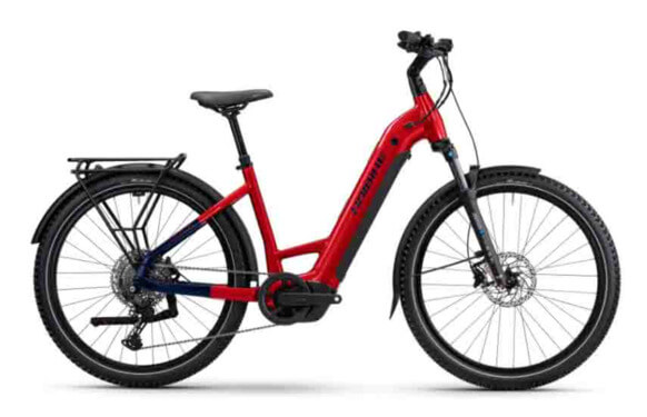 Haibike TREKKING 7 LOW i800Wh US45cm '25 piros-kék elektromos kerékpár