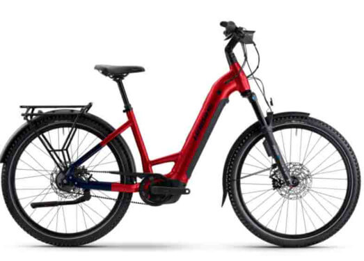 Haibike TREKKING 9 LOW ABS i800Wh US50cm '25 piros-kék elektromos kerékpár