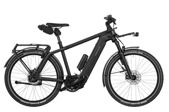 RM Charger4 GT vario HS 53 cm '25 fekete elektromos kerékpár (750Wh, Range extender 250, Cockpit, Kiox 300, GX, első csomagtartó, zár táskával)