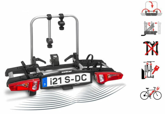 Uebler i21 S DC kerékpárhordozó, 60 fokban ledönthető, tolatóradarral