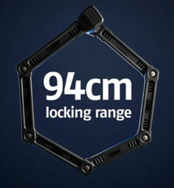 ABUS hajtogatható lakat BORDO 6200K/120, XPlus zárszerkezettel, SH tartóval, fekete