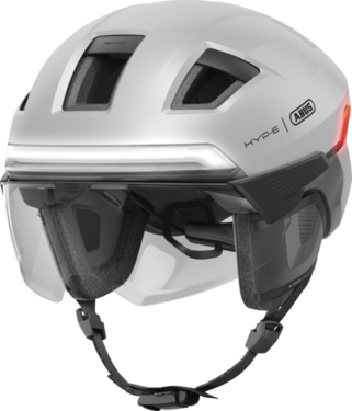 ABUS kerékpáros városi sisak HYP-E BL.ACE, In-Mold, ezüst M (54-58 cm)