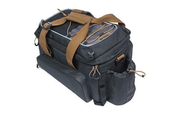 Basil csomagtartó táska Miles Tarpaulin Trunkbag XL pro fekete/barna