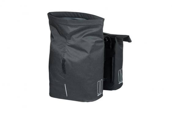 Basil dupla táska City Double Bag, 28-32 literes, fekete