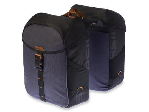 Basil dupla táska Miles Double Bag, Universal Bridge system, fekete szürke