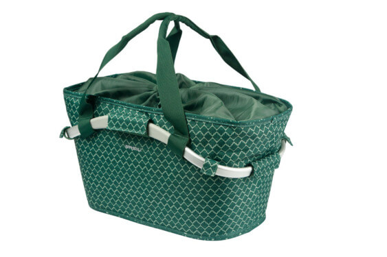 Basil hátsó kosár Flair Carry All Rear Basket, MIK 2.0 adapterrel (TBA 70173), zöld