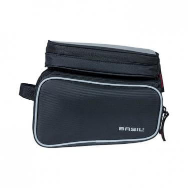 Basil táska vázra dupla Sport Design Double Framebag fekete mobiltartóval