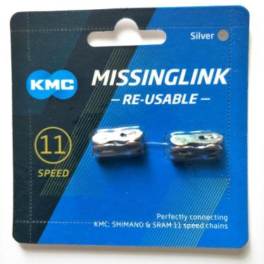 KMC lánc patentszem11 sebességes C11EPTR00, ezüst - újrahasználható (2)