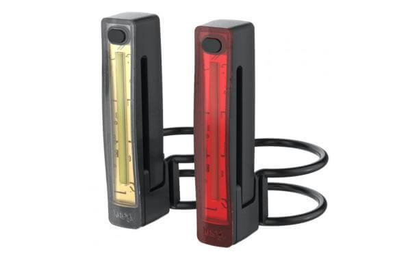 Knog lámpa szett (első+hátsó) Plus Twinpack vékony USB-ről tölthető, fekete