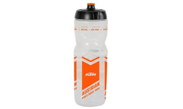 KTM kulacs BI Team 800 ml (átlátszó, narancs felirattal)