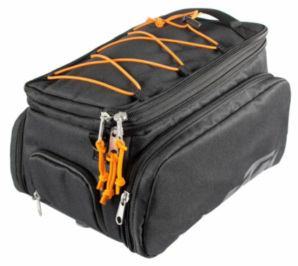 KTM táska csomagtartóra Sport Trunk Bag akkutartóval, Snap-it 2.0 (32L) fekete-narancs