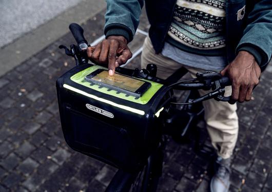 Ortlieb táska kormányra E-Glow fekete 7L