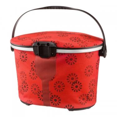 Ortlieb táska kormányra Up-Town Design - Floral piros 17,5L