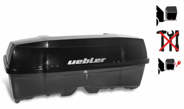 Uebler hátsó csomagszállító doboz matt fekete