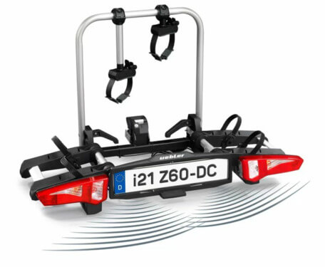 Uebler i21 Z60 kerékpárhordozó, 60 fokban ledönthető