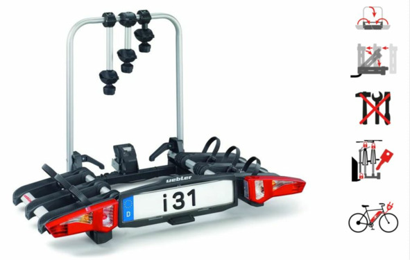 Uebler i31 kerékpárhordozó, 60 fokban ledönthető