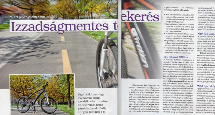 Haszon Magazin: Izzadságmentes tekerés
