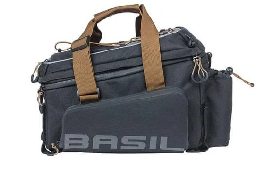 Basil csomagtartó táska Miles Tarpaulin Trunkbag XL pro fekete/barna