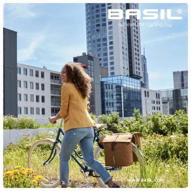 Basil dupla táska City Double Bag, 28-32 literes,camel barna