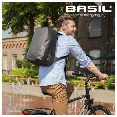 Basil hátizsák Urban Dry charcoal fekete (sötétszürke)