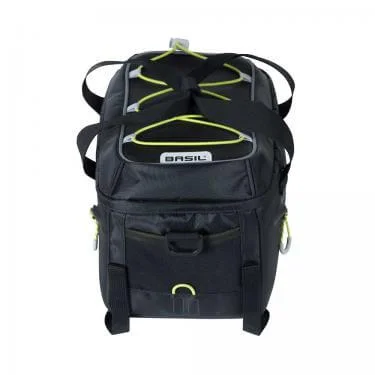 Basil táska csomagtartóra Miles Trunkbag fekete/lime