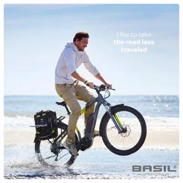Basil táska egyoldalas Miles Daypack fekete/lime (hátizsák)