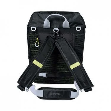 Basil táska egyoldalas Miles Daypack fekete/lime (hátizsák)