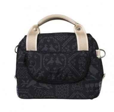 Basil táska kormányra "Boheme City Bag", KF kompatibilis, kormányadapter nélkül (BA 70169/BA 70177), charcoal fekete