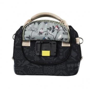 Basil táska kormányra "Boheme City Bag", KF kompatibilis, kormányadapter nélkül (BA 70169/BA 70177), charcoal fekete