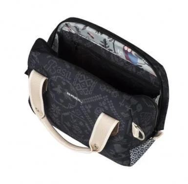 Basil táska kormányra "Boheme City Bag", KF kompatibilis, kormányadapter nélkül (BA 70169/BA 70177), charcoal fekete