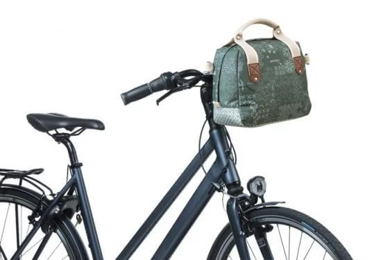 Basil táska kormányra "Boheme City Bag", KF kompatibilis, kormányadapter nélkül (BA70177), forest zöld (2020)