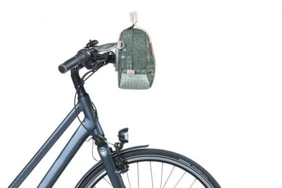 Basil táska kormányra "Boheme City Bag", KF kompatibilis, kormányadapter nélkül (BA70177), forest zöld (2020)