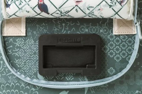 Basil táska kormányra "Boheme City Bag", KF kompatibilis, kormányadapter nélkül (BA70177), forest zöld (2020)