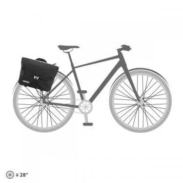 Ortlieb táska csomagtartóra Downtown Two fekete 20L QL2.1